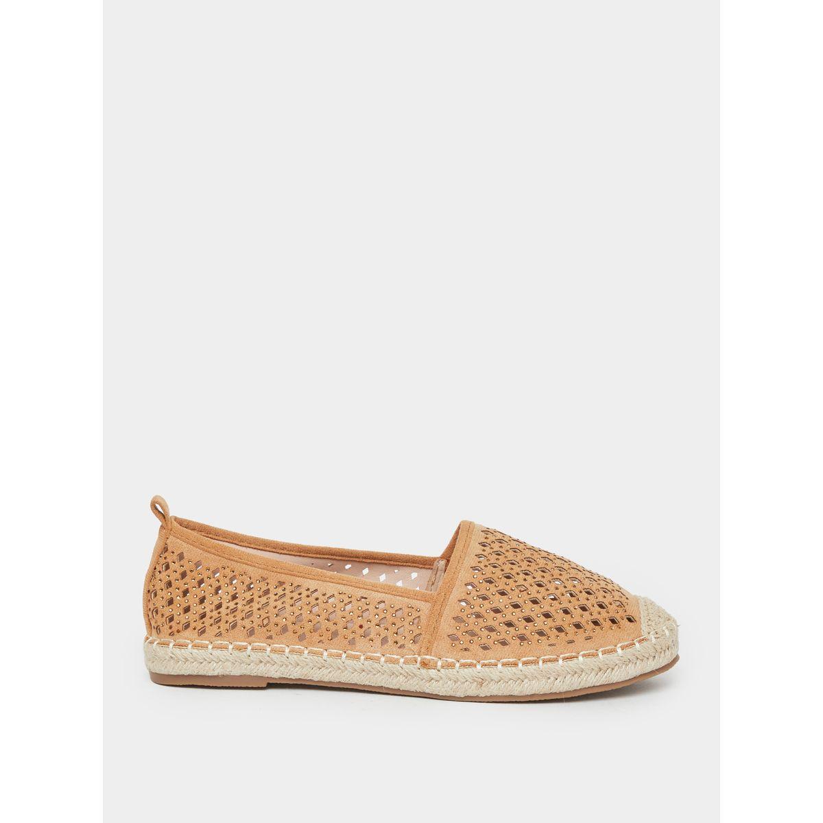 Styli Women Tan Embellished Espadrilles-women-shoes-flats-espadrilles-image-1