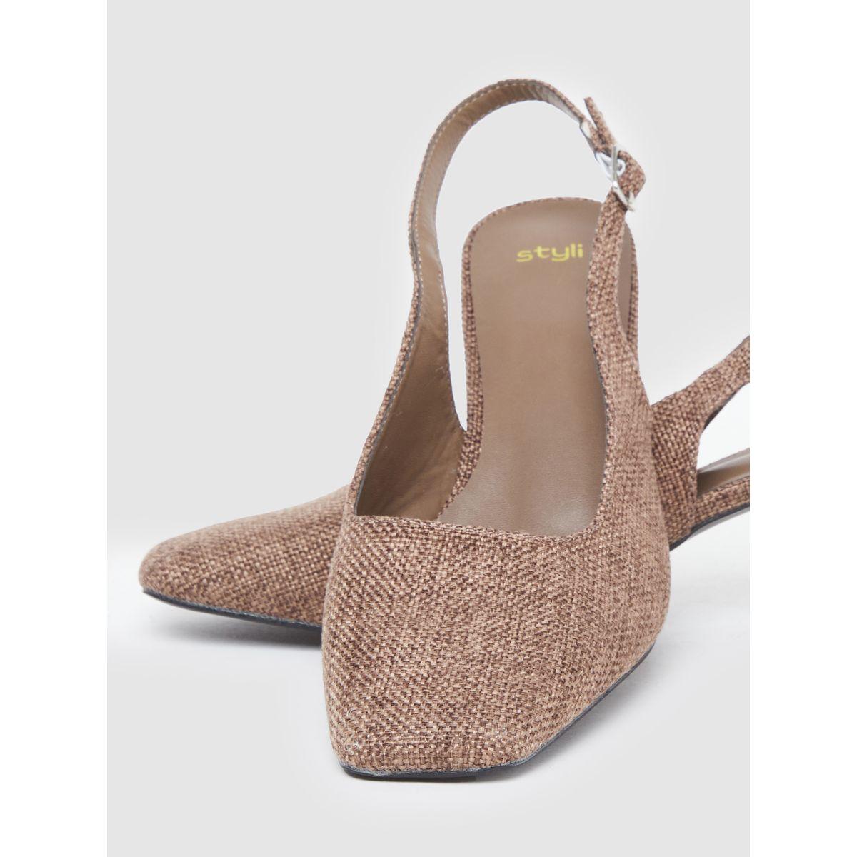 Styli Women Brown Block Heel Pumps-women-shoes-heels-image-3