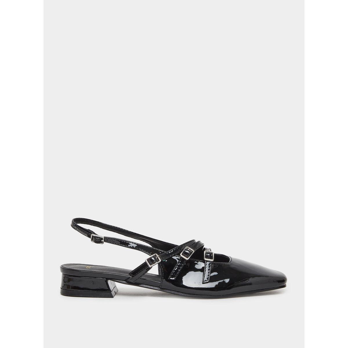 Styli Strappy Slingback Pointed Toe Block Heel Shoes-women-shoes-heels-image-1