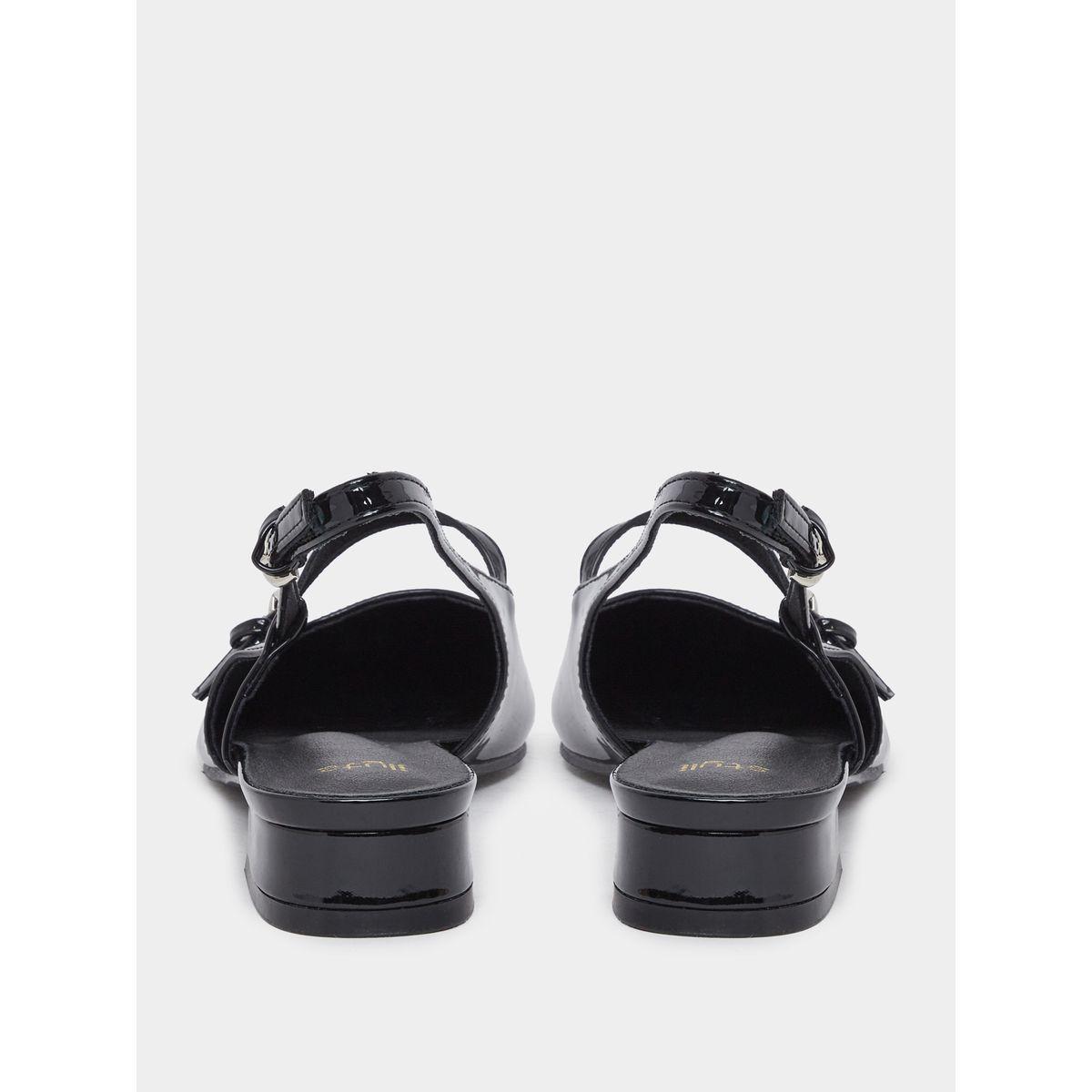 Styli Black Patent Leather Look Slingback Shoes-women-shoes-heels-image-4