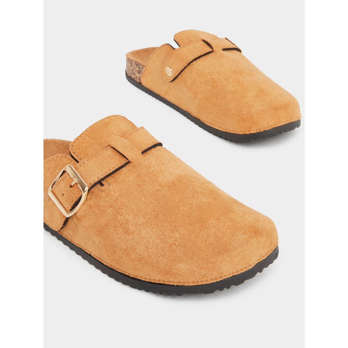 Styli Suede Look Buckle Detail Mules-women-shoes-flats-mules-image-3