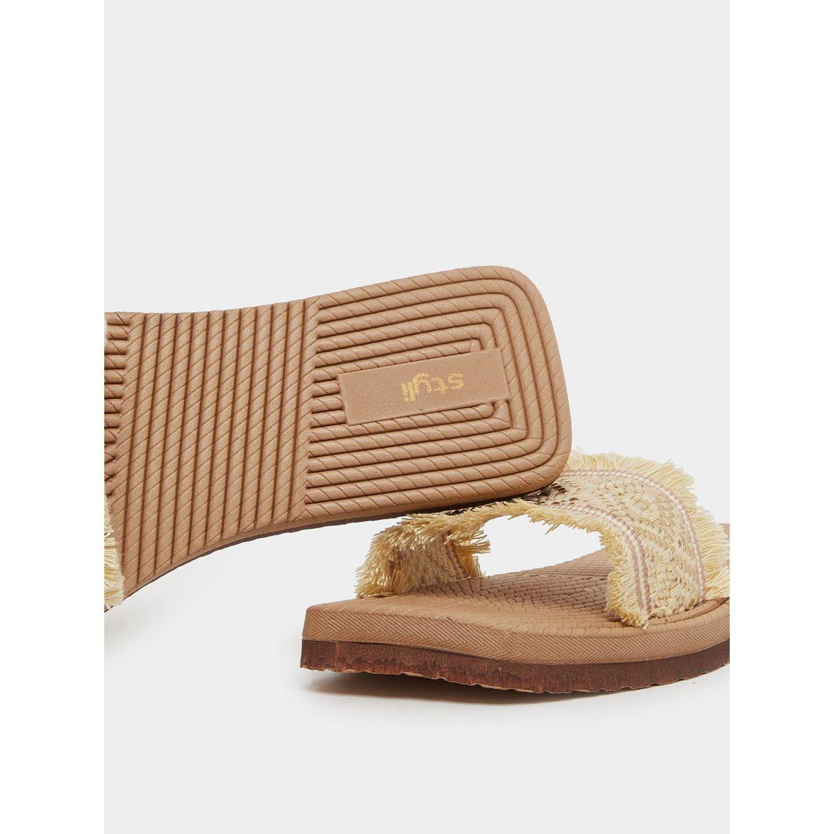 Styli Textured Slip On Flat Mule-women-shoes-sandals-flats-image-3