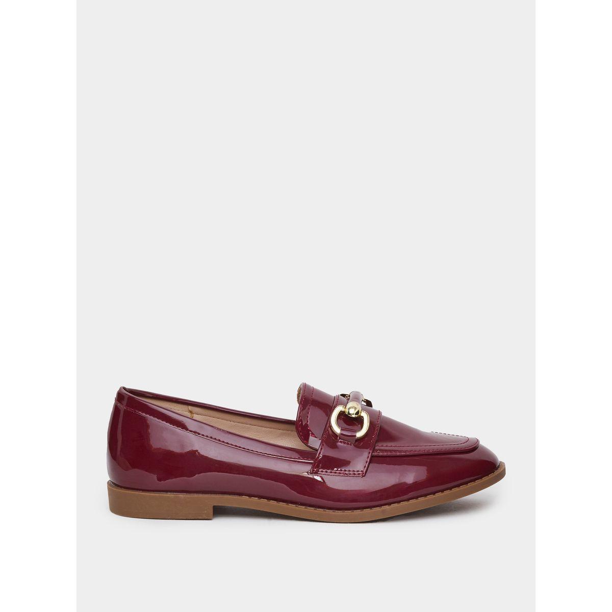 حذاء لوفرز بملمس جلد صناعي-women-shoes-flats-loafers-image-1