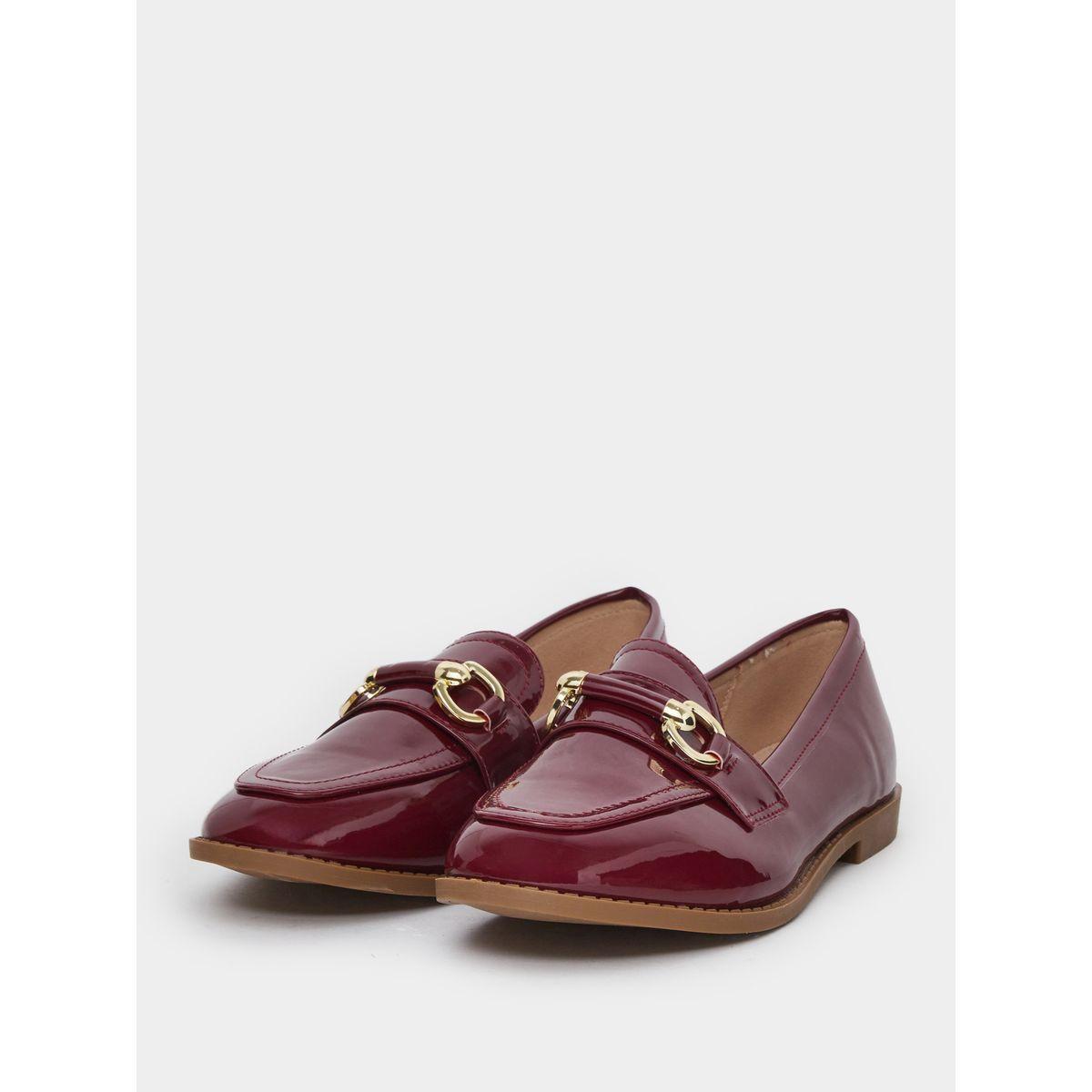حذاء لوفرز بملمس جلد صناعي-women-shoes-flats-loafers-image-2