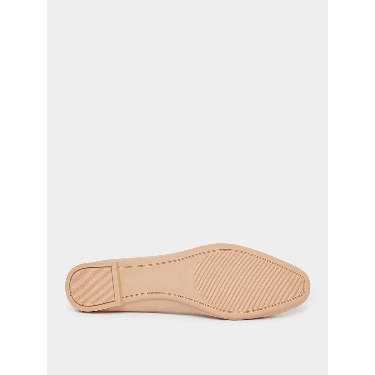 Styli Nude Bow Trim Ballerinas-women-shoes-ballerinas-image-6