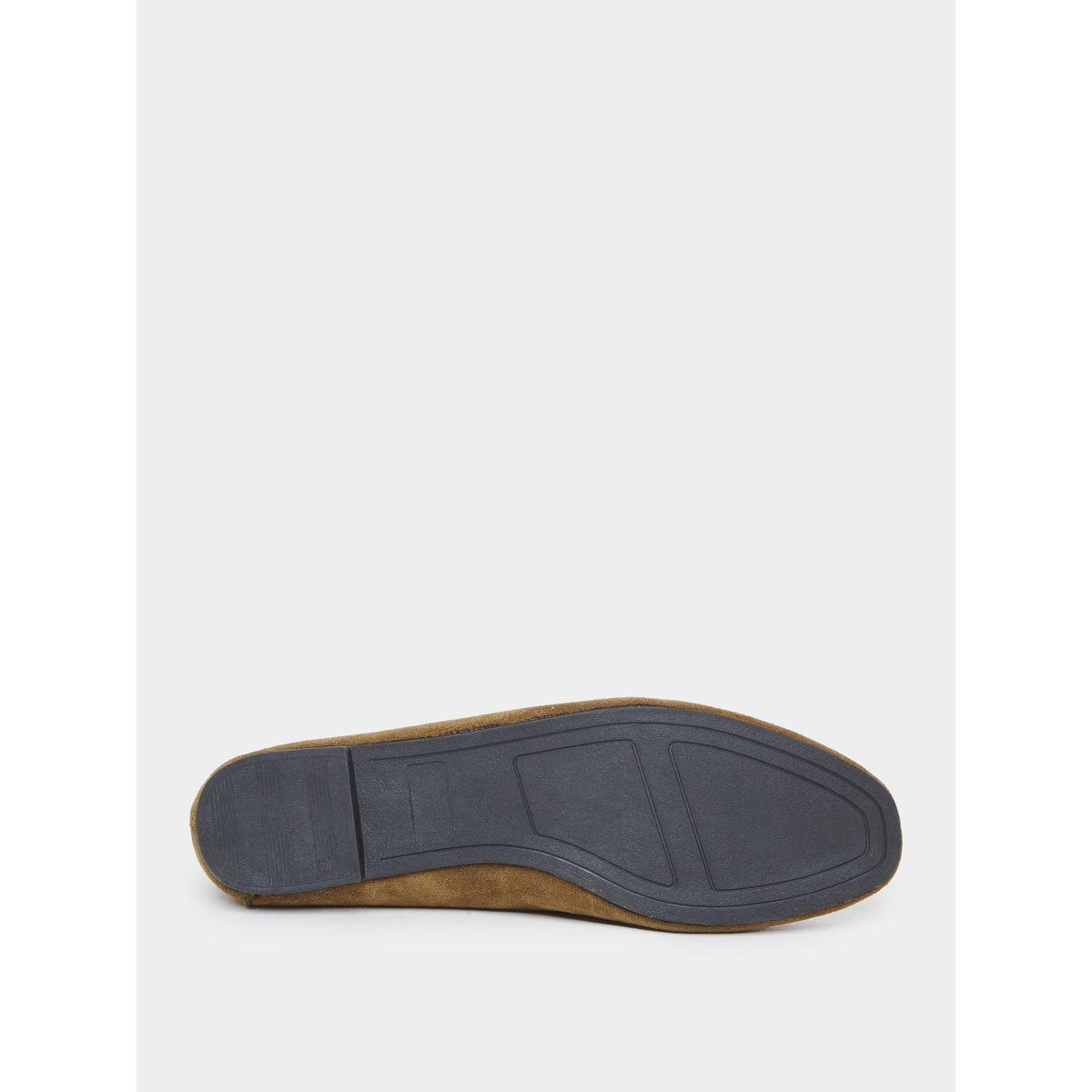 Styli Women Olive Suede Look Loafers-women-shoes-flats-loafers-image-6