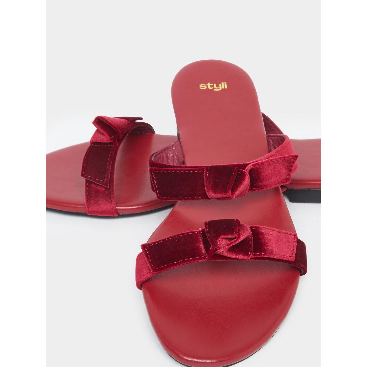 صندل فلات بتفاصيل فيونكة-women-shoes-sandals-flats-image-3