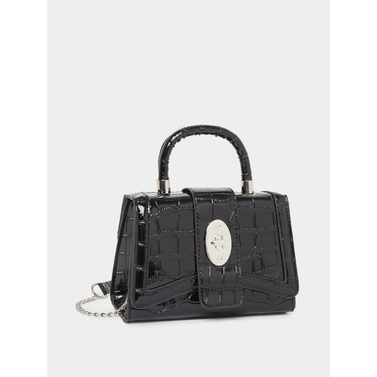 شنطة بتفاصيل بارزة الملمس مع حمالة بنمط سلسلة-women-bagsandwallets-handbags-image-1
