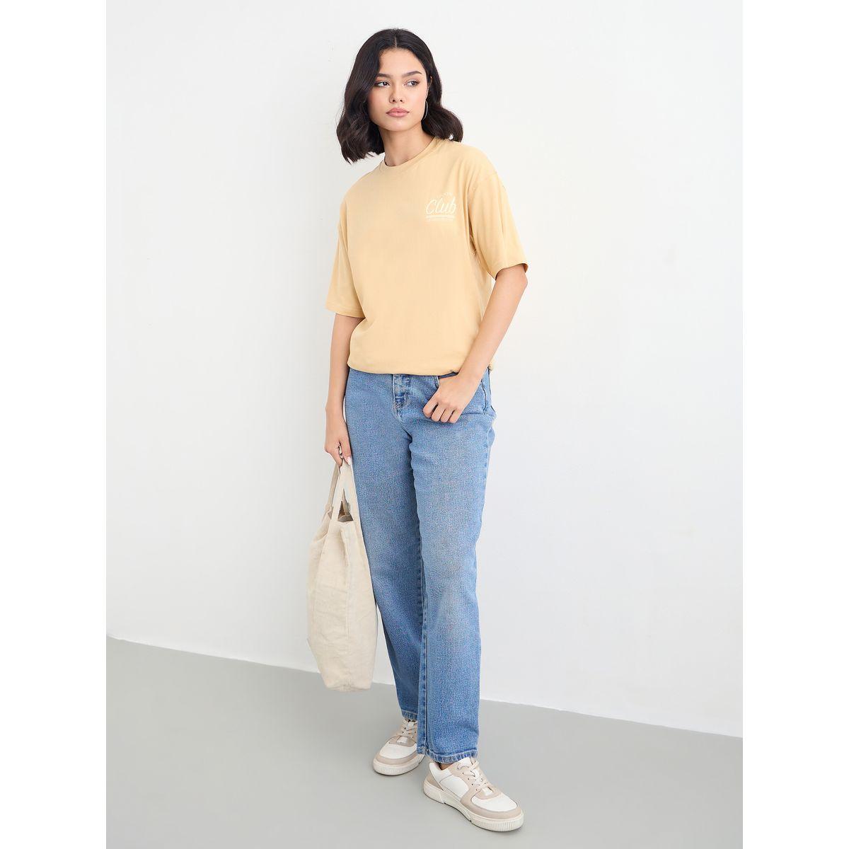 Styli Slogan Print Oversized T-Shirt-women-clothing-tshirts-image-1