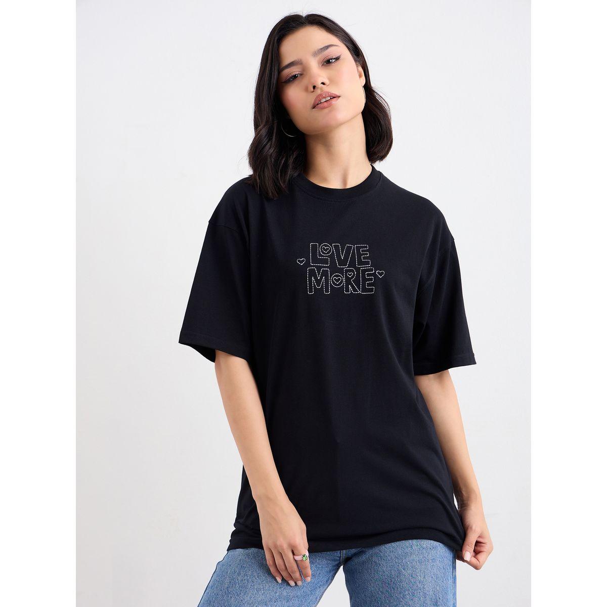 Styli Embroidered Slogan Round Neck Oversized T-Shirt-women-clothing-tshirts-image-2
