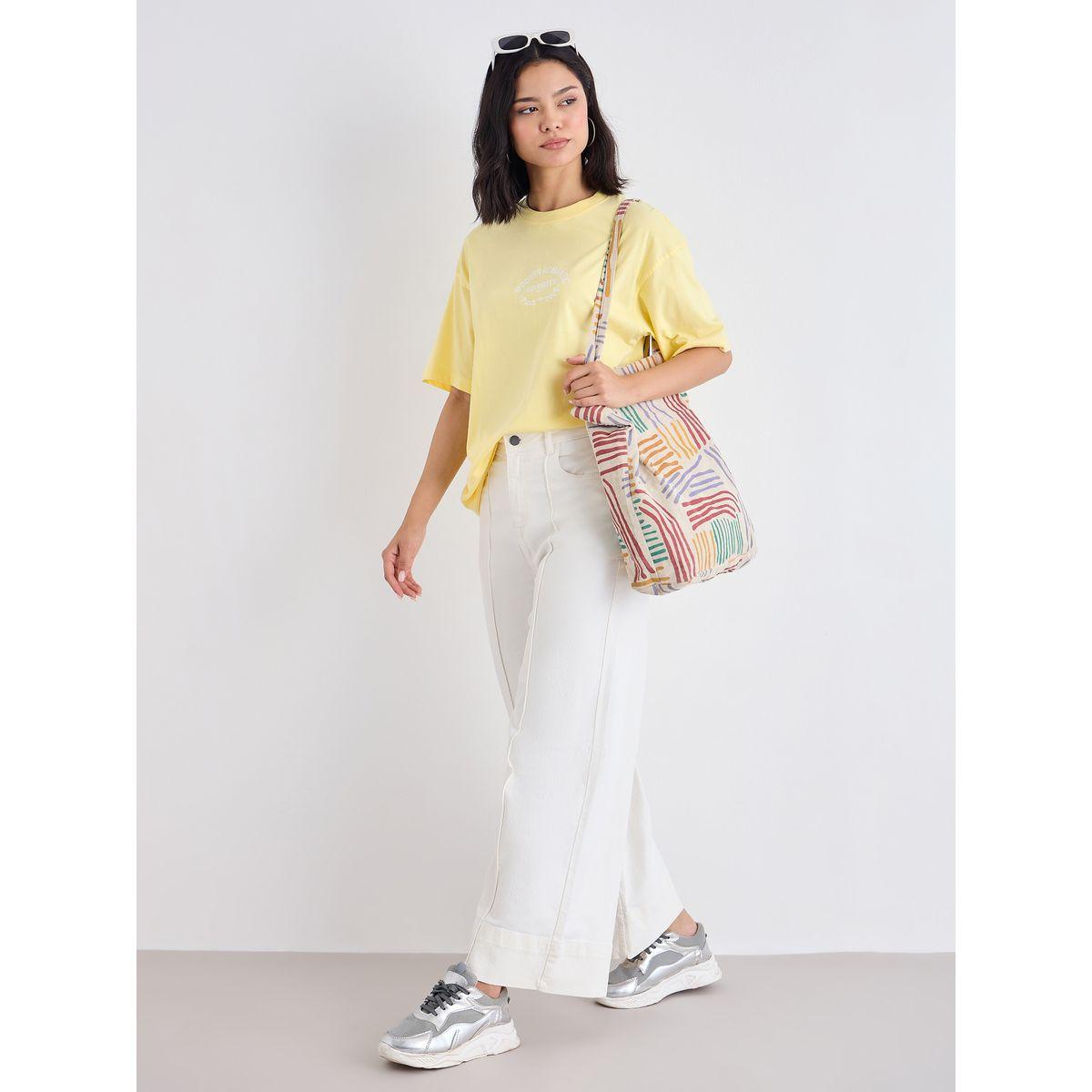 تيشيرت فضفاض بطبعة كتابة-women-clothing-tshirts-image-1