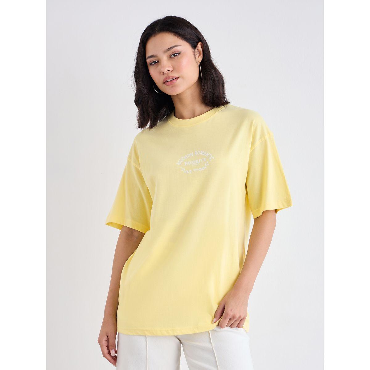 تيشيرت فضفاض بطبعة كتابة-women-clothing-tshirts-image-2