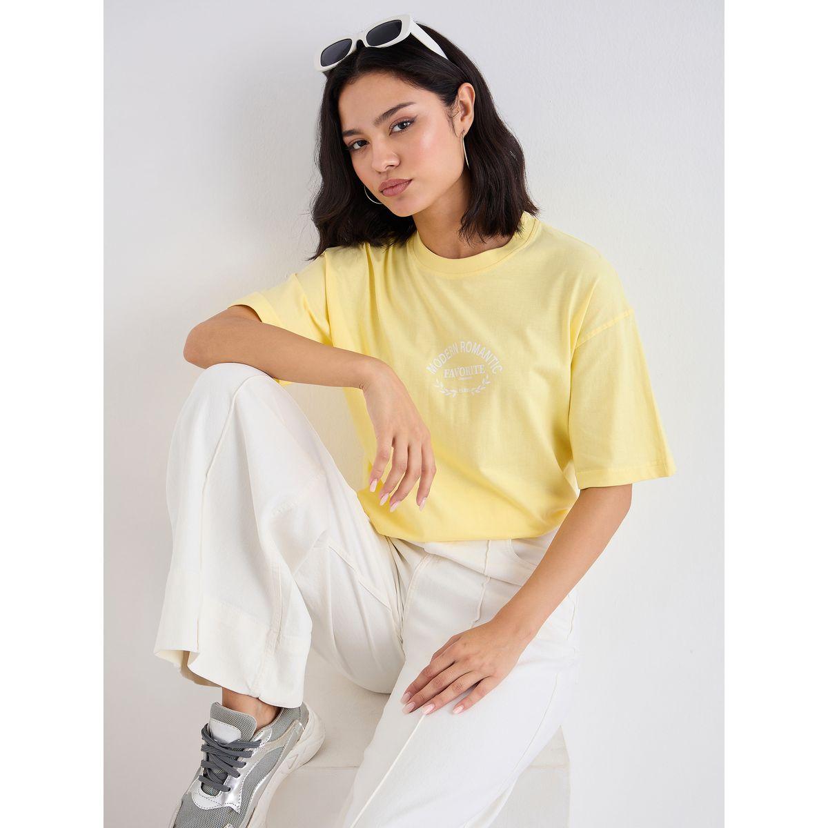 تيشيرت فضفاض بطبعة كتابة-women-clothing-tshirts-image-3