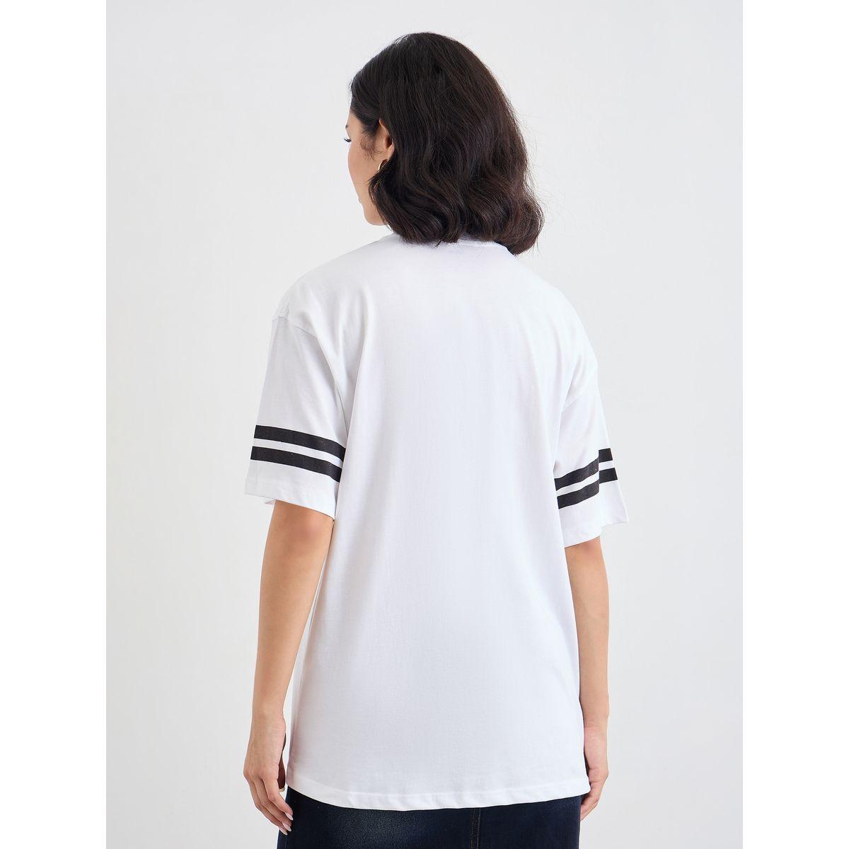 Styli Women White Graphic Print Short Sleeve Oversized T-Shirt-women-clothing-tshirts-image-4
