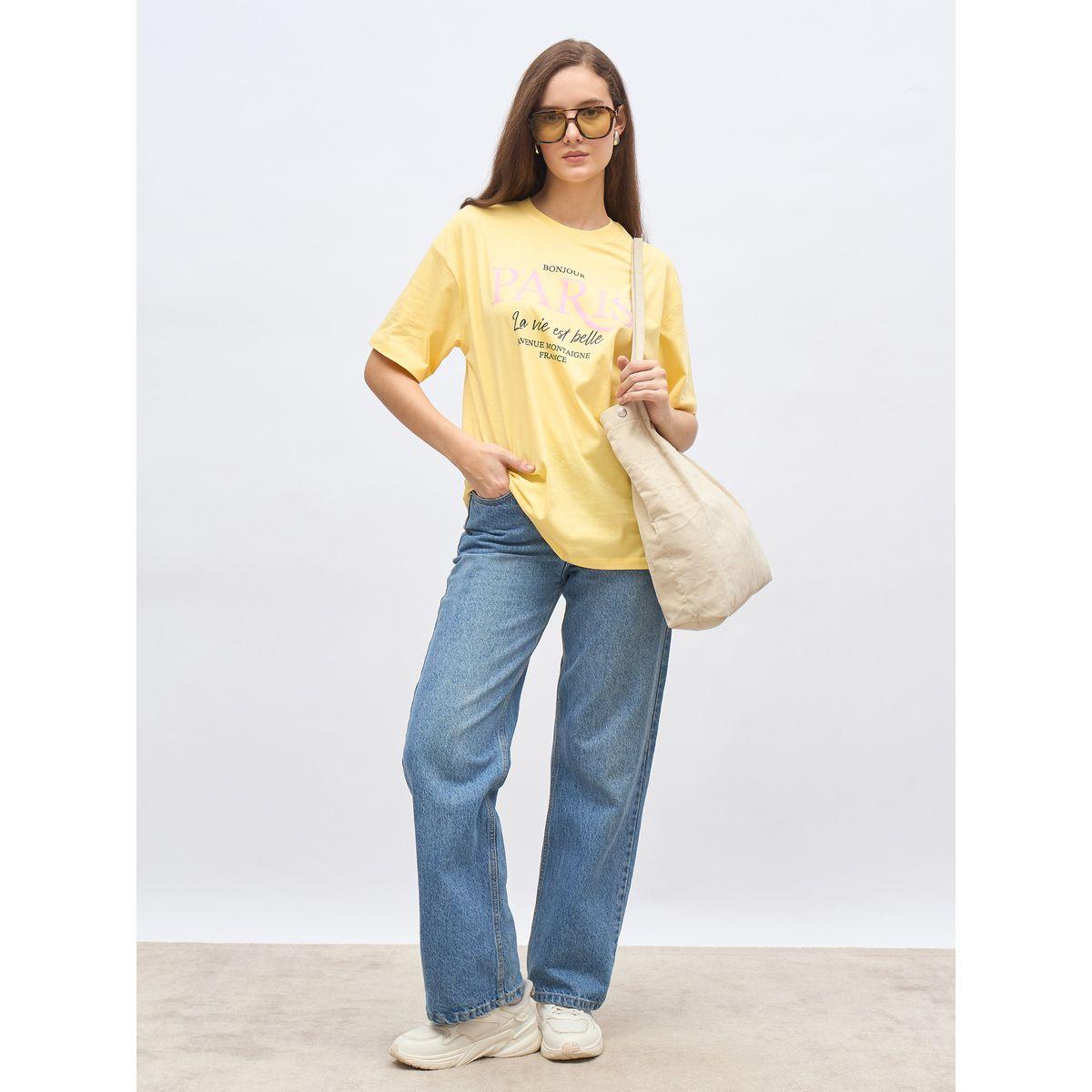 Styli Paris Graphic Print Oversized Longline T-Shirt-women-clothing-tshirts-image-1