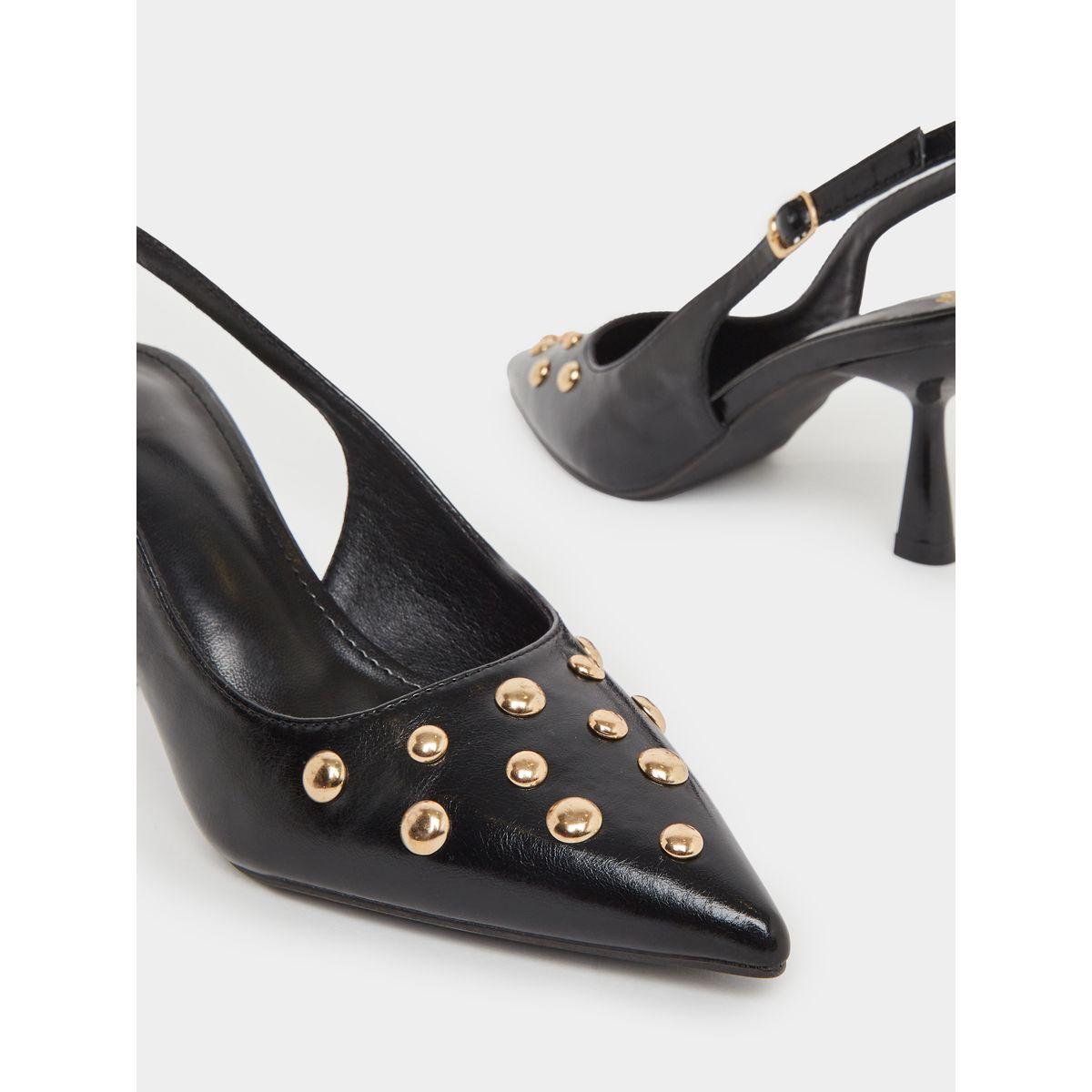 Styli Studded Singback Kitten Heel Pumps-women-shoes-heels-image-4