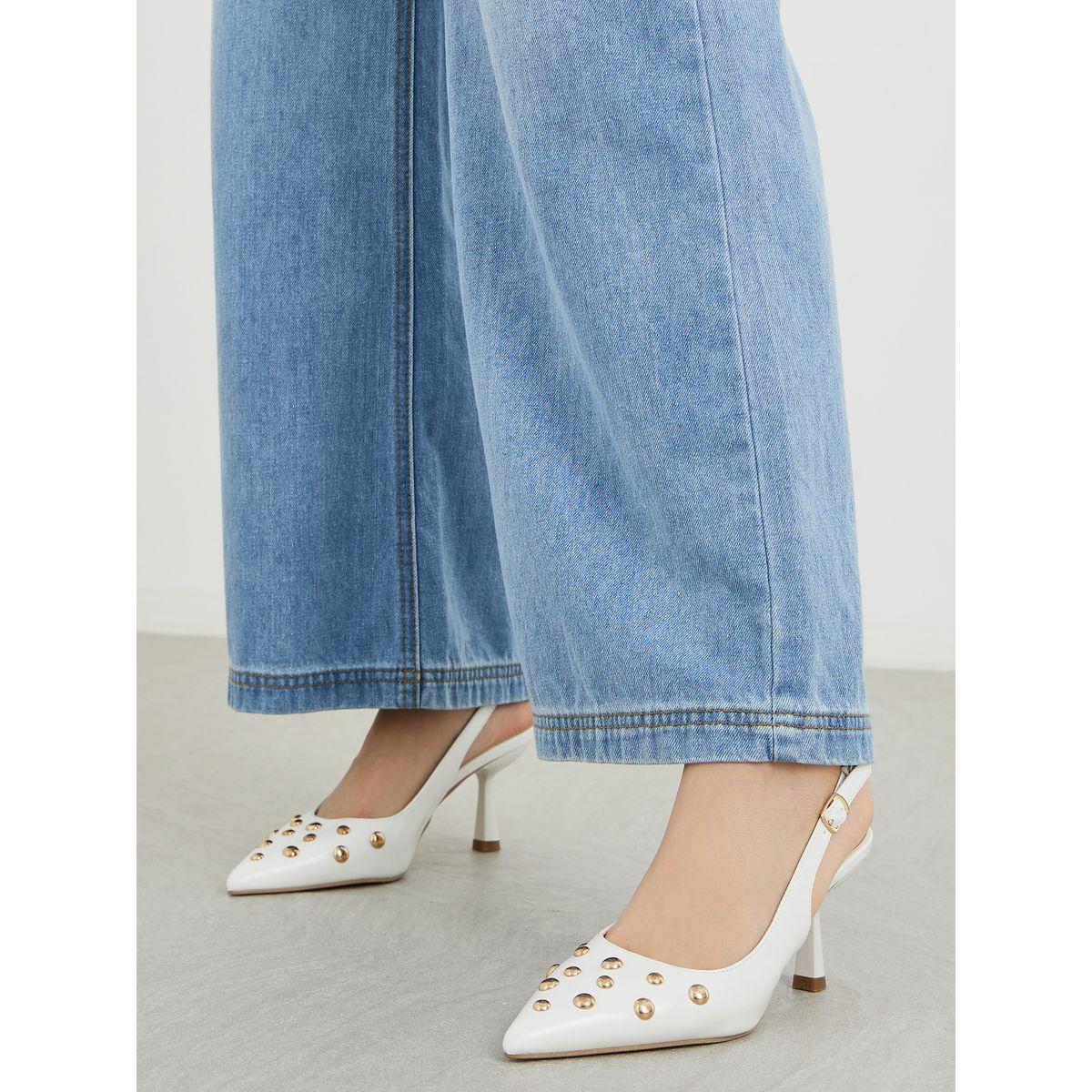 Styli Studded Singback Kitten Heel Pumps-women-shoes-heels-image-1