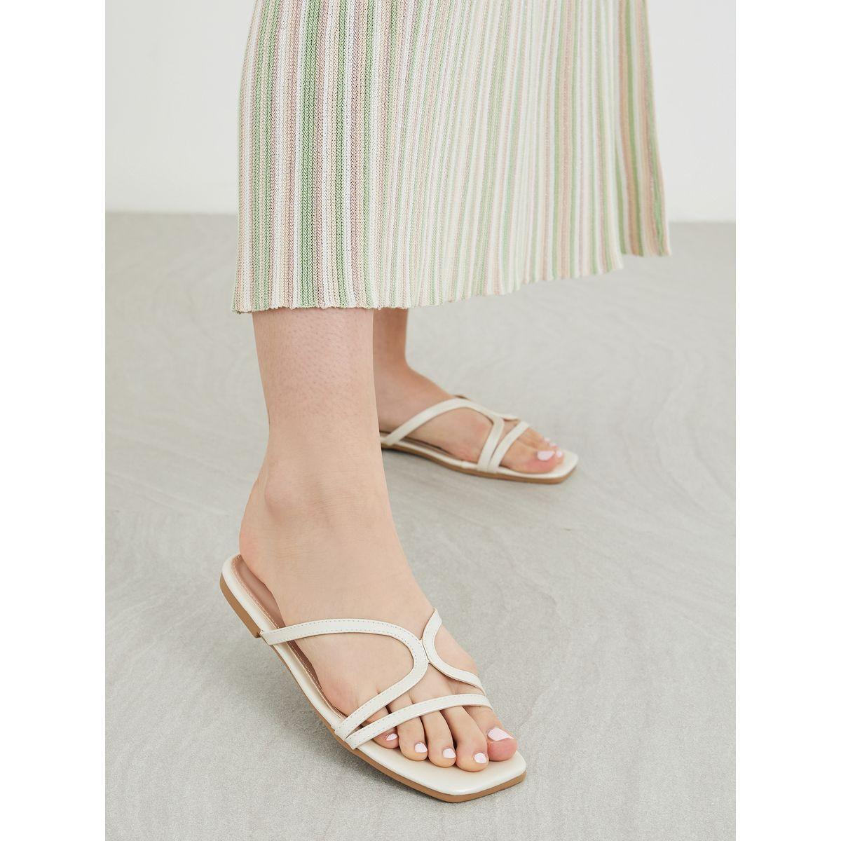 صندل فلات بمقدمة مفتوحة وسيور مزدوجة-women-shoes-sandals-flats-image-7