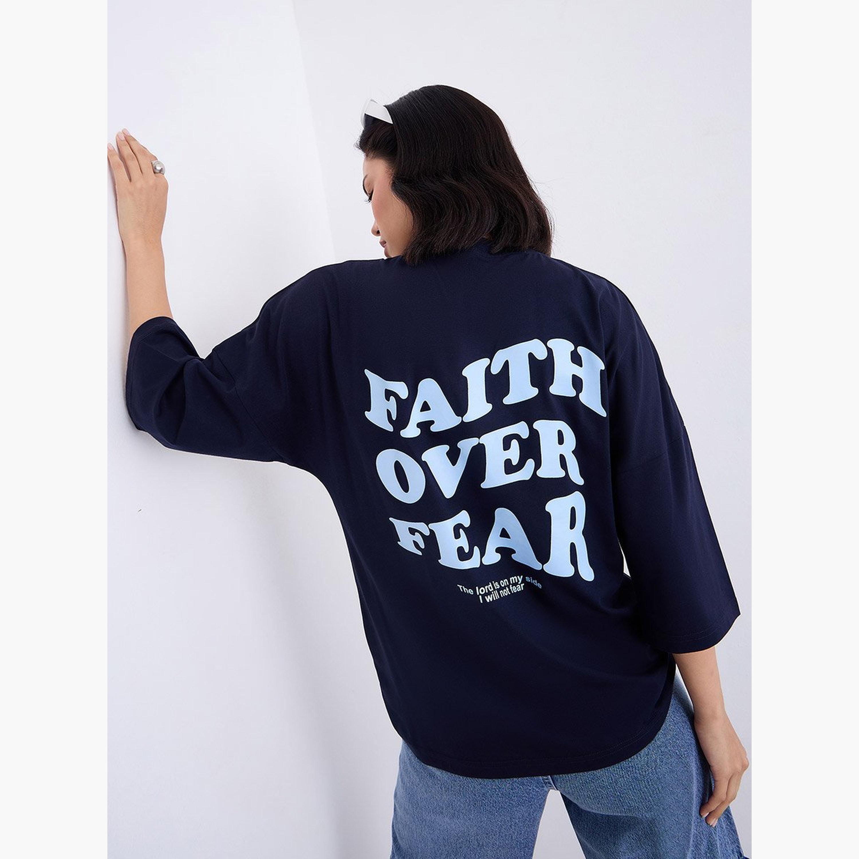 Styli Women Oversized Fit Longline Slogan T-Shirt-women-clothing-tshirts-image-3