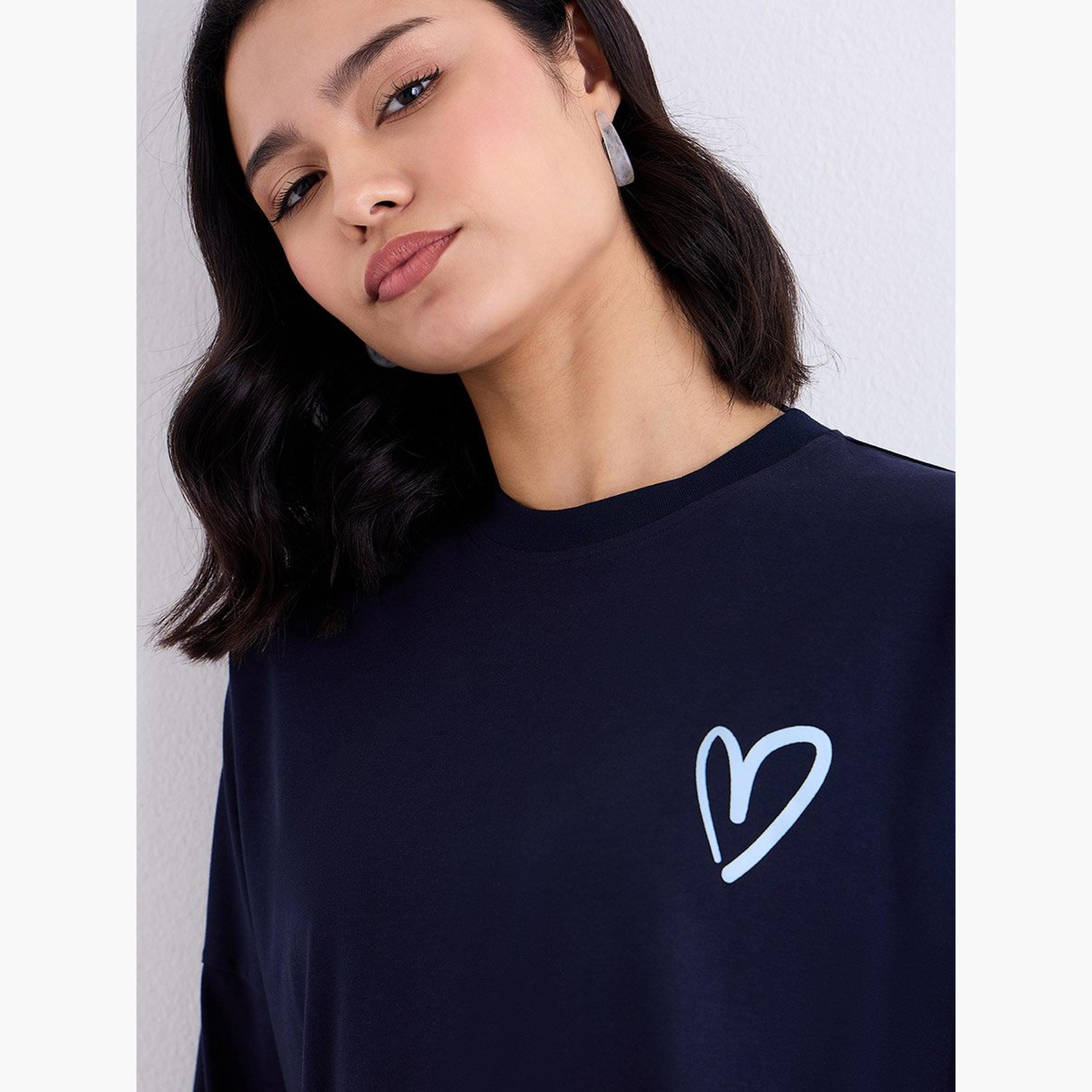 Styli Women Oversized Fit Longline Slogan T-Shirt-women-clothing-tshirts-image-4