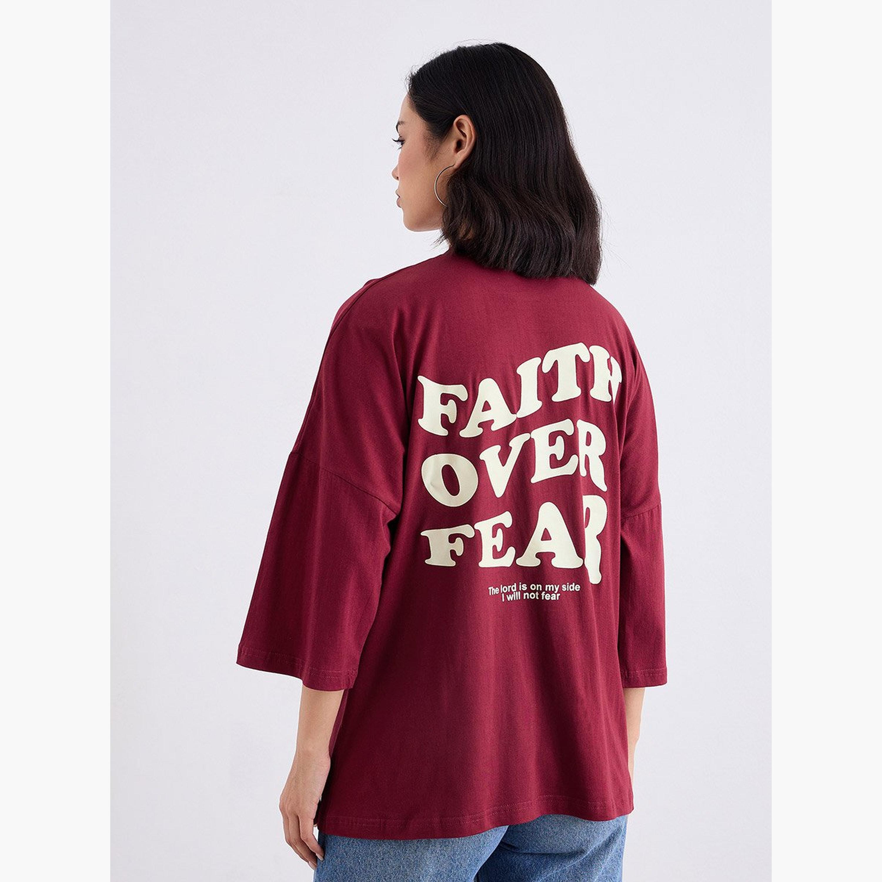 Styli Women Oversized Fit Longline Slogan T-Shirt-women-clothing-tshirts-image-4