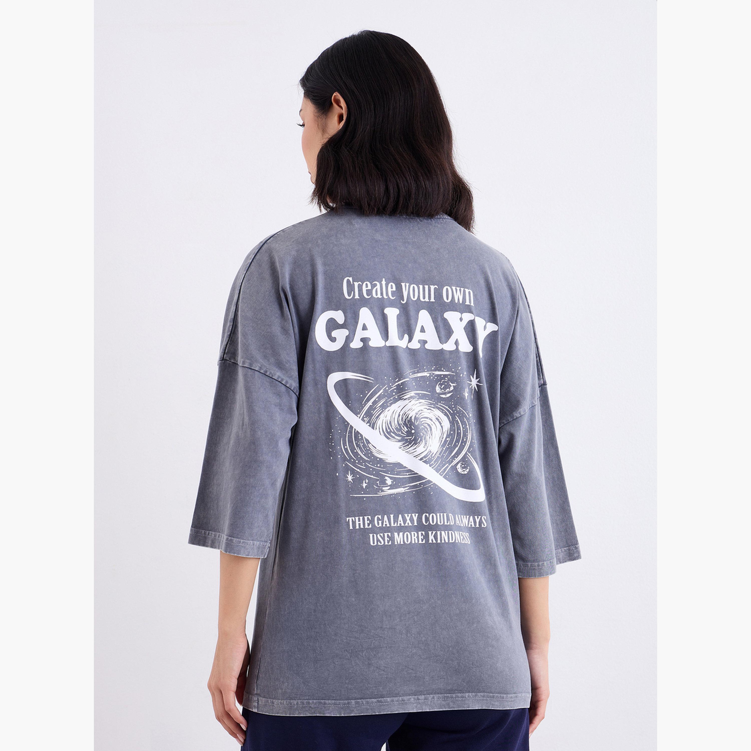 Styli Charcoal Oversized Graphic Acid Wash T-Shirt-women-clothing-tshirts-image-5