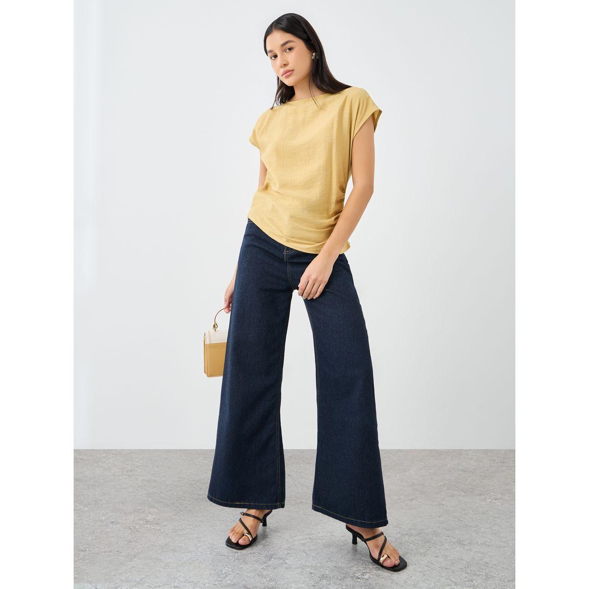 بلوزة بتفاصيل بارزة الملمس مع تفاصيل مزمومة-women-clothing-shirtsandblouses-blouses-image-2