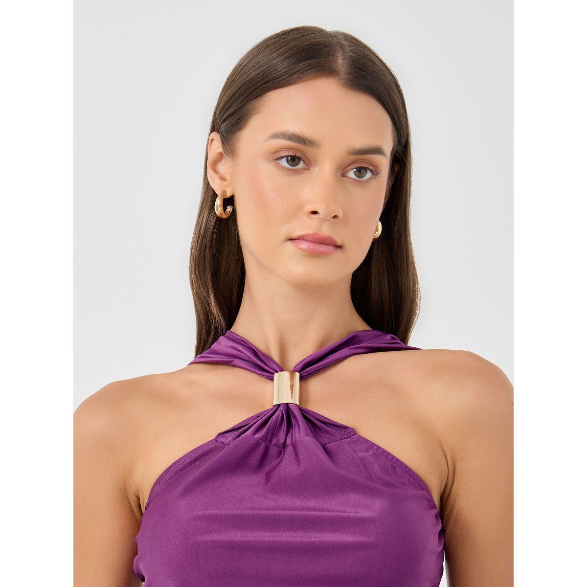 Styli Halter Neck Regular Fit Knit Top-women-clothing-tshirts-image-3