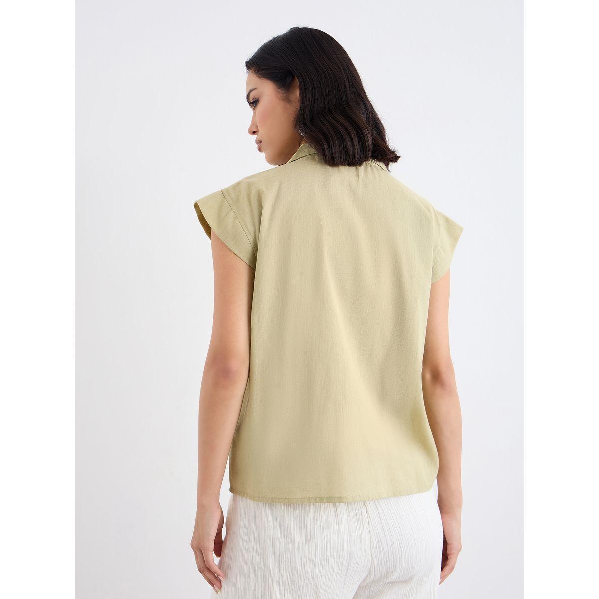 بلوزة بياقة ريزورت وأزرار-women-clothing-shirtsandblouses-shirts-image-4
