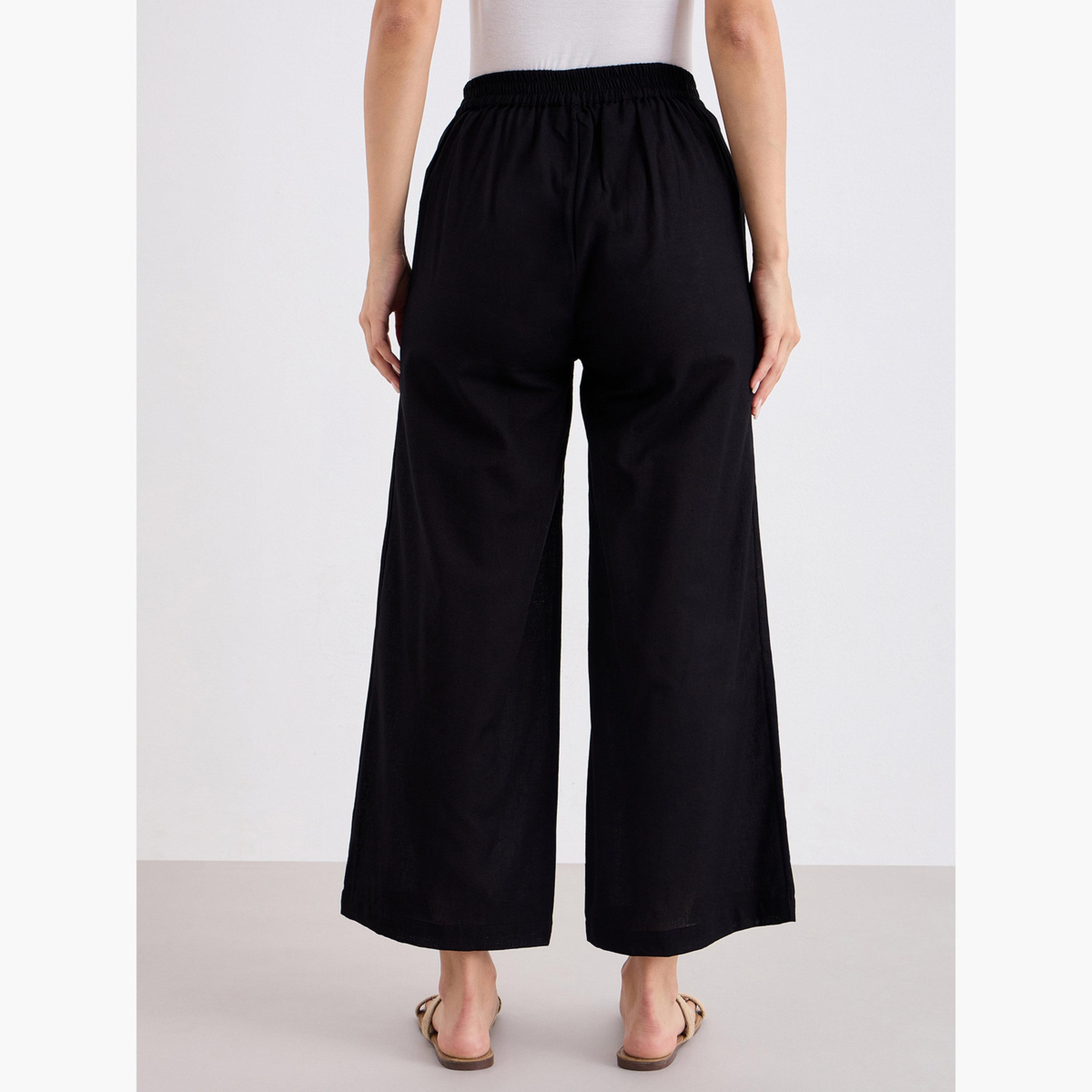 ستايلي - تي شيرت أحمر مطرز مقاس كبير اوفر سايز-women-clothing-bottoms-trousers-image-4