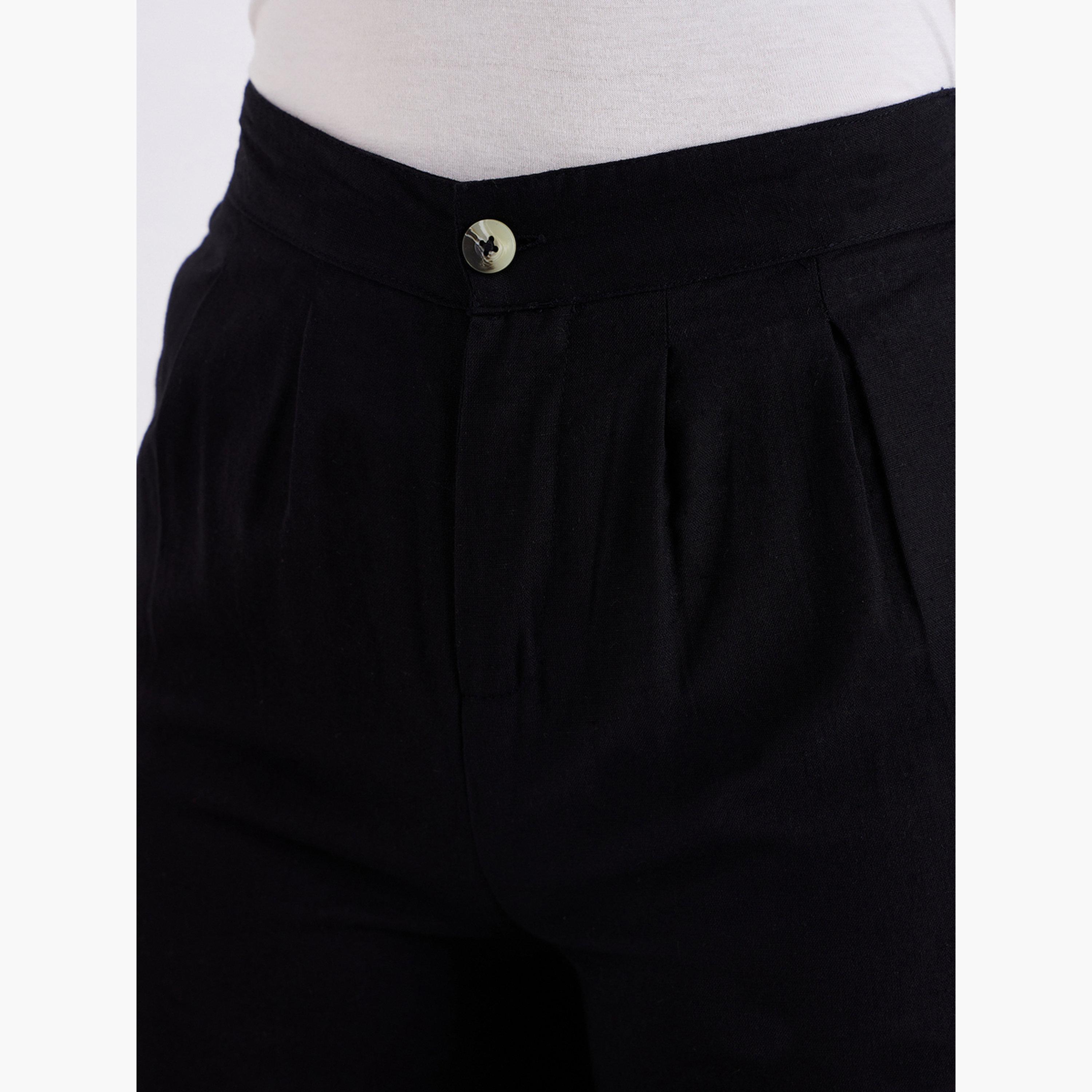 ستايلي - تي شيرت أحمر مطرز مقاس كبير اوفر سايز-women-clothing-bottoms-trousers-image-5