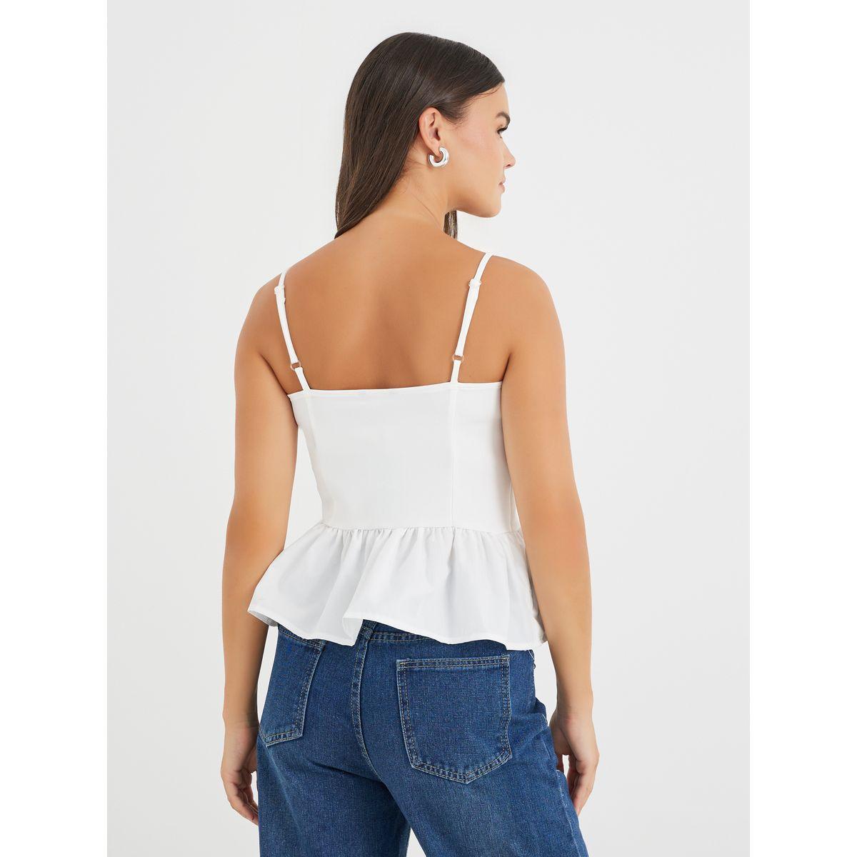 Styli Solid Strappy Peplum Top-women-clothing-shirtsandblouses-blouses-image-6