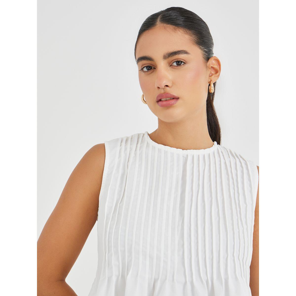 بلوزة بيبلوم بكسرات وتفاصيل كشكش-women-clothing-shirtsandblouses-blouses-image-4