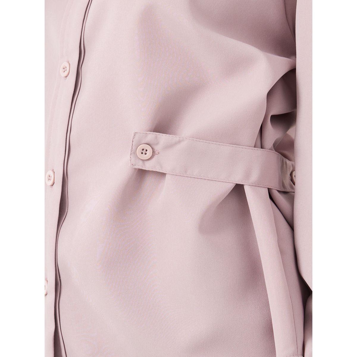 Styli Solid Buttoned Spread Collar Shirt-women-clothing-shirtsandblouses-shirts-image-4