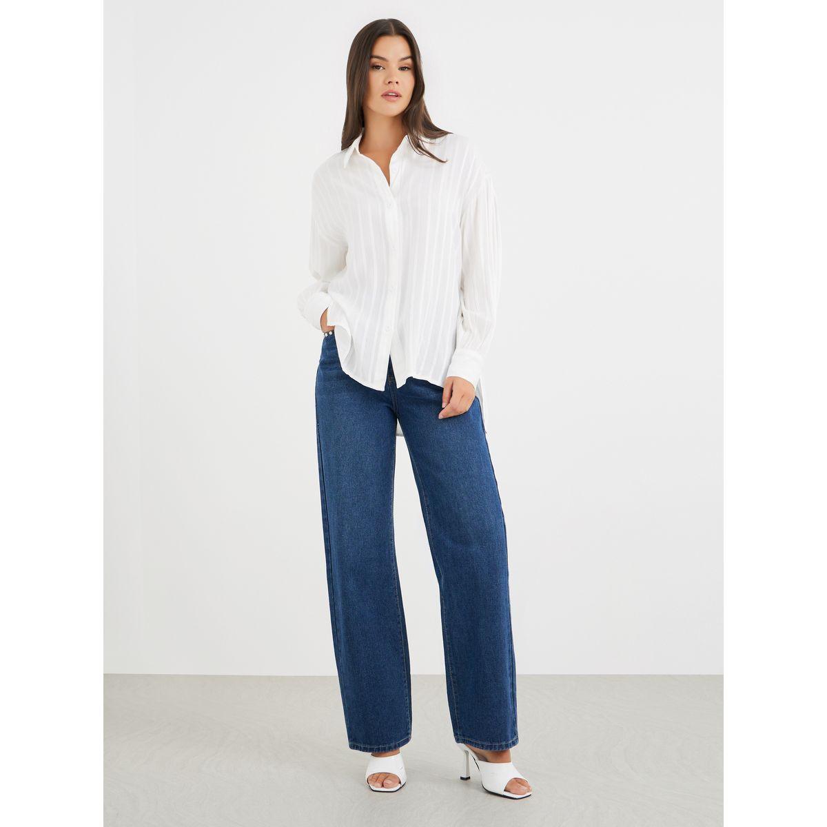 Styli Striped Long Sleeve Spread Collar Shirt-women-clothing-shirtsandblouses-shirts-image-2