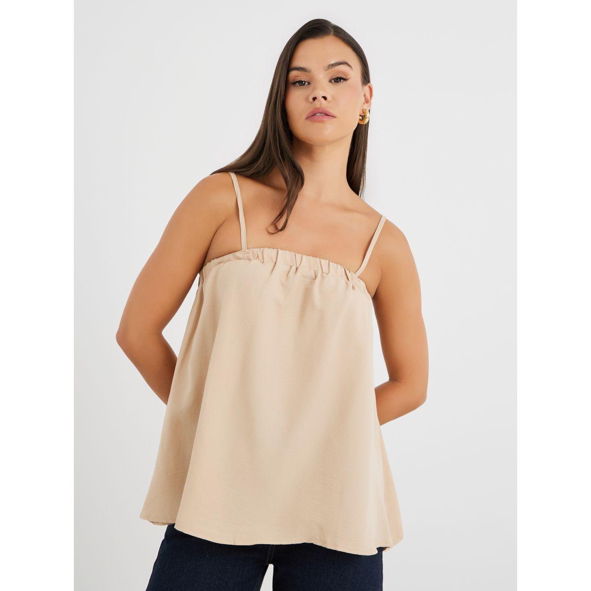 Styli Elasticated Square Neck Strappy Top-women-clothing-shirtsandblouses-blouses-image-1