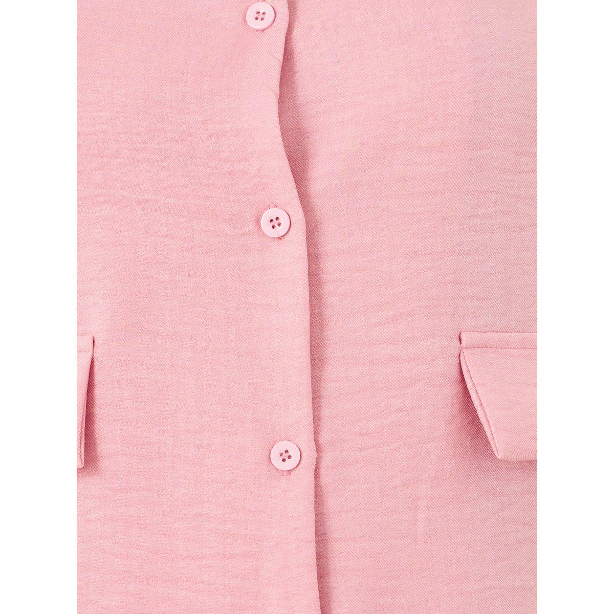Styli Solid Flap Pocket Boxy Fit Waistcoat with Buttons-women-clothing-coatsandjackets-waistcoats-image-3
