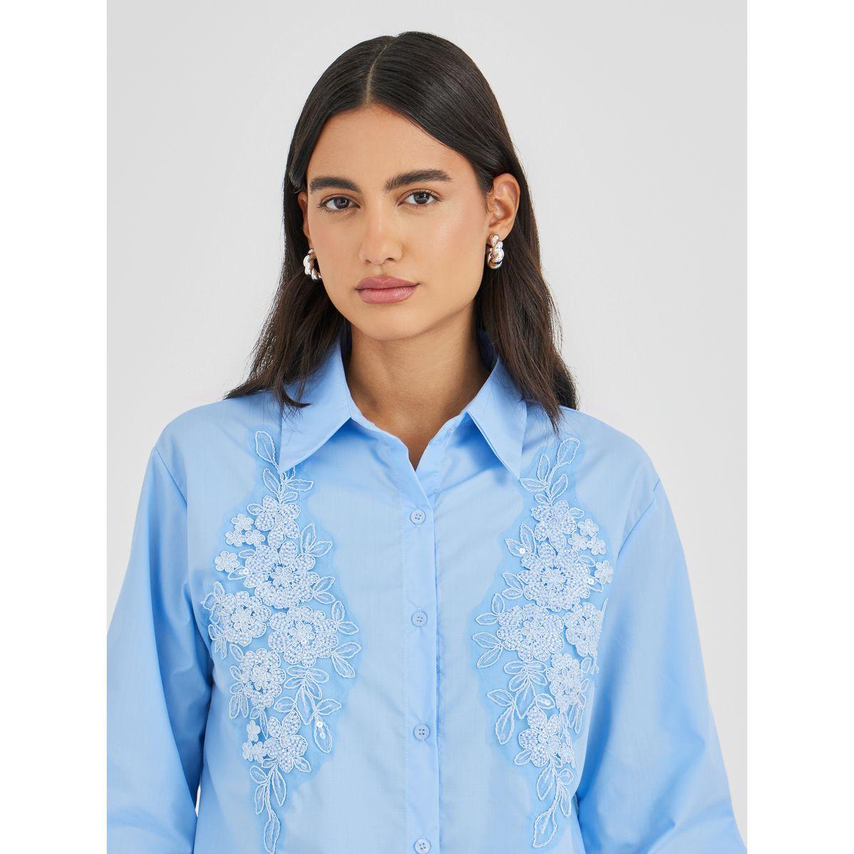 Styli Floral Embroidered Buttoned Shirt-women-clothing-shirtsandblouses-shirts-image-4