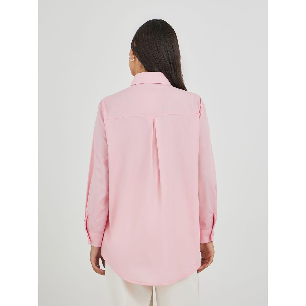 بلوزة مُطرّزة بأكمام طويلة وياقة سبريد-women-clothing-shirtsandblouses-shirts-image-5
