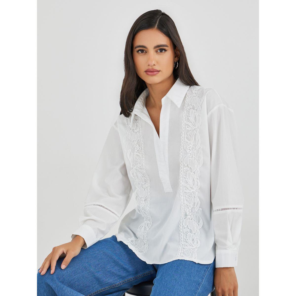 بلوزة بياقة سبريد وأكمام طويلة-women-clothing-shirtsandblouses-shirts-image-1