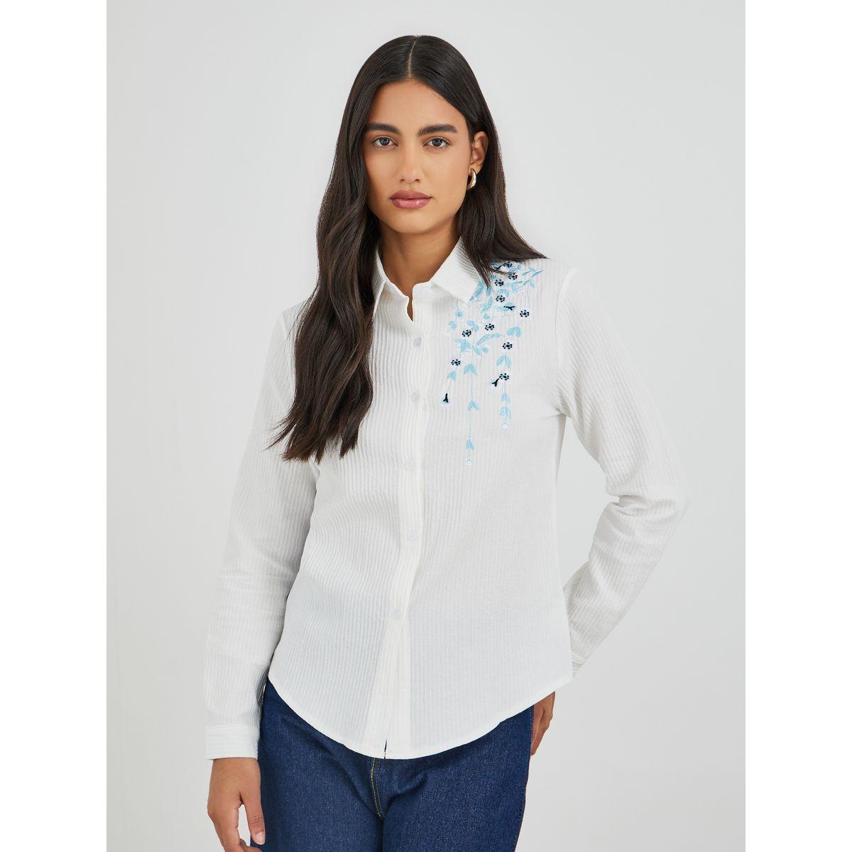Styli Floral Embroidered Buttoned Shirt-women-clothing-shirtsandblouses-shirts-image-2