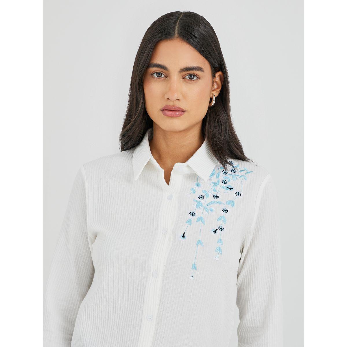 Styli Floral Embroidered Buttoned Shirt-women-clothing-shirtsandblouses-shirts-image-4