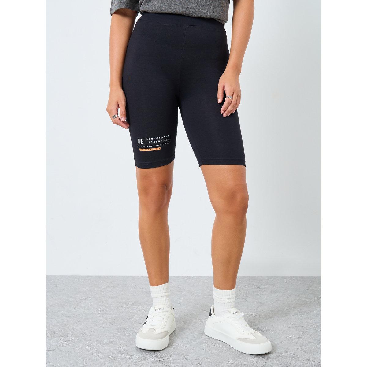 شورت تمرين بطبعة جرافيك-women-clothing-bottoms-shorts-image-2