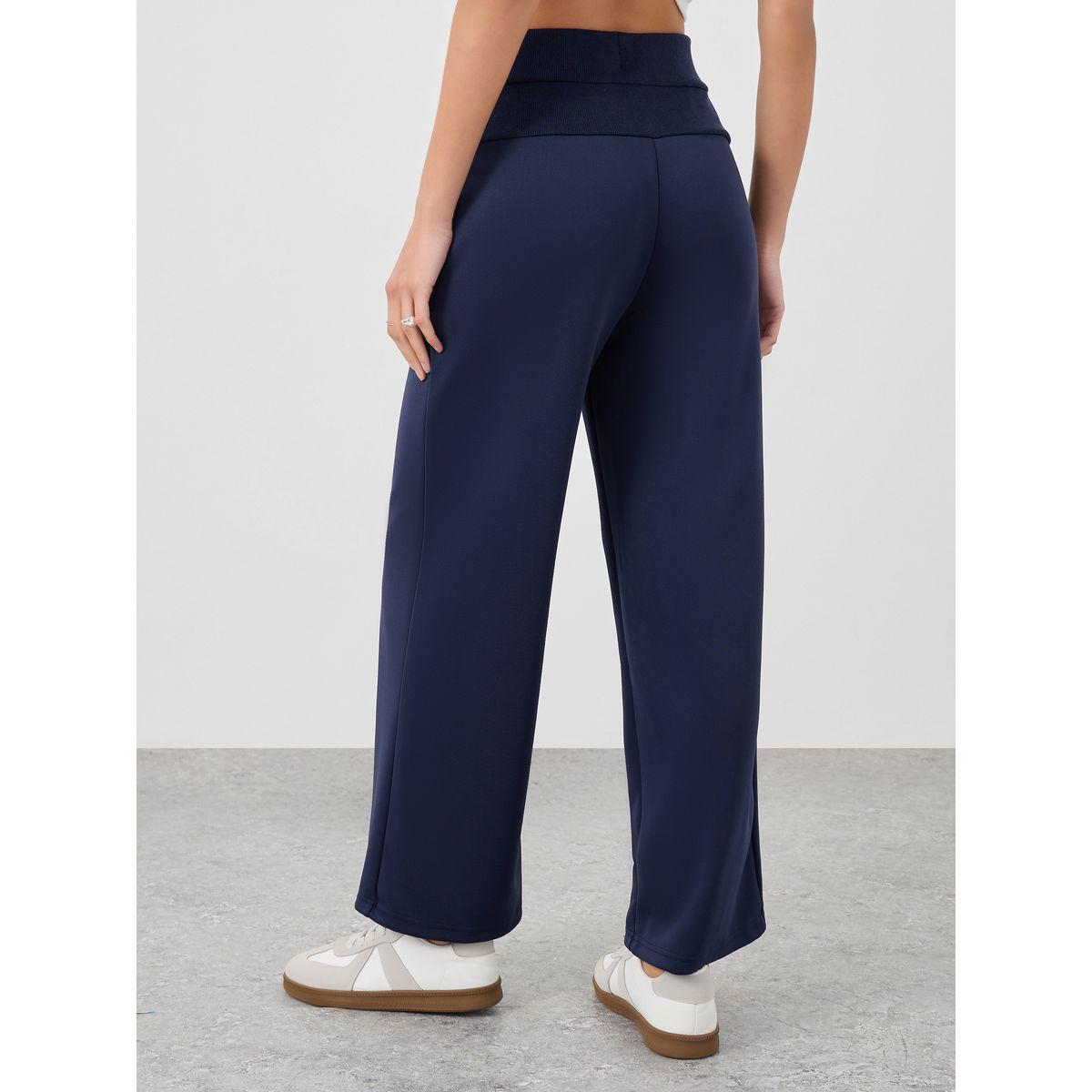 جوغر بخصر عريض مع تفاصيل مدروزة-women-clothing-bottoms-joggers-image-4