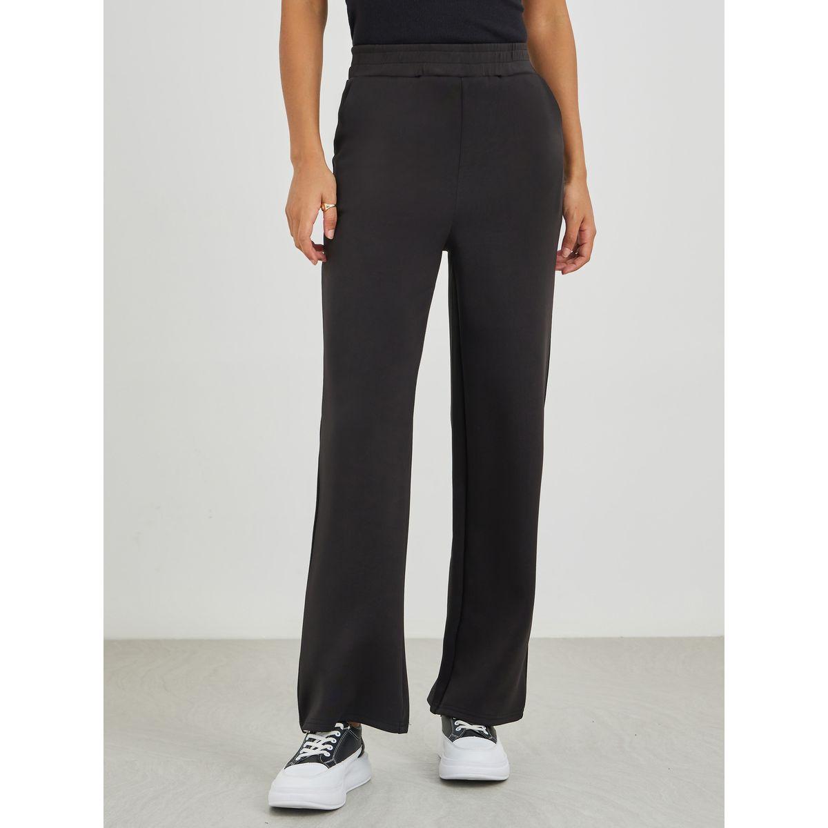 Styli Scuba Wide Leg Elasticated Waistband Joggers-women-clothing-bottoms-joggers-image-2