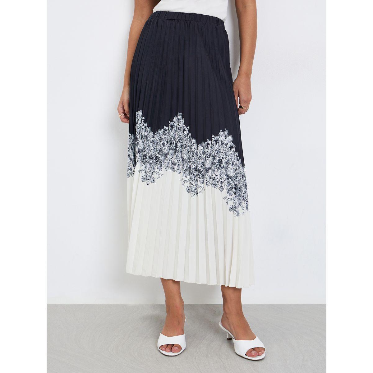 ستايلي - تنورة ماكسي مطوية بألوان متعددة-women-clothing-bottoms-skirts-image-2