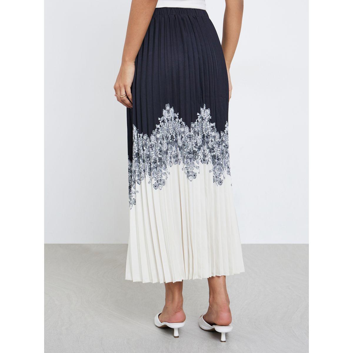 ستايلي - تنورة ماكسي مطوية بألوان متعددة-women-clothing-bottoms-skirts-image-4