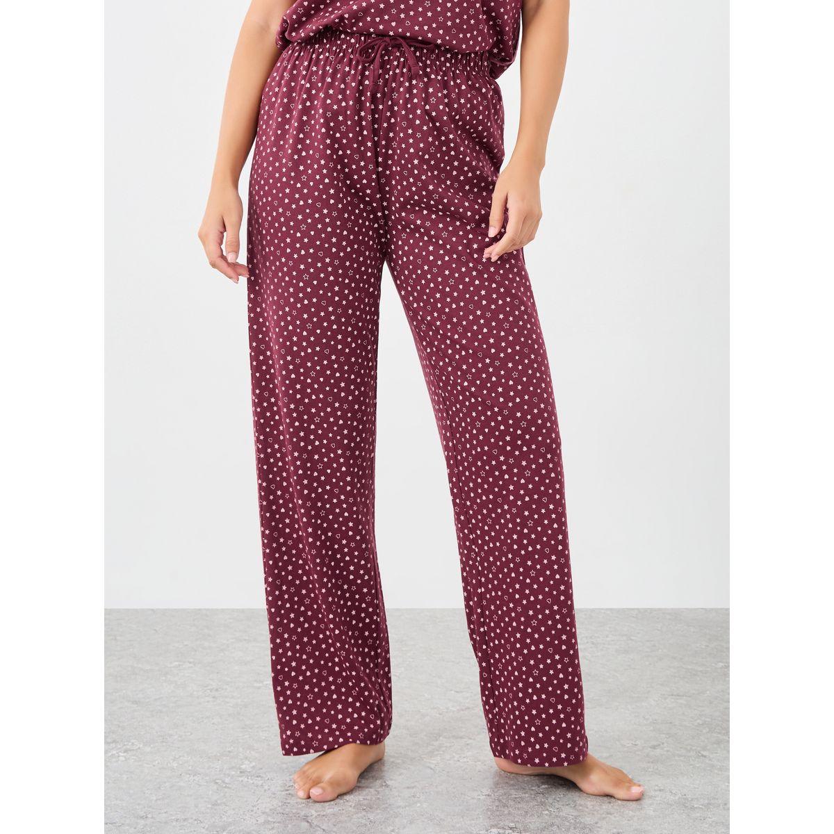طقم من بنطال بيجاما وتيشيرت قطن مُطبع-women-clothing-nightwear-pyjamas-longsets-image-6
