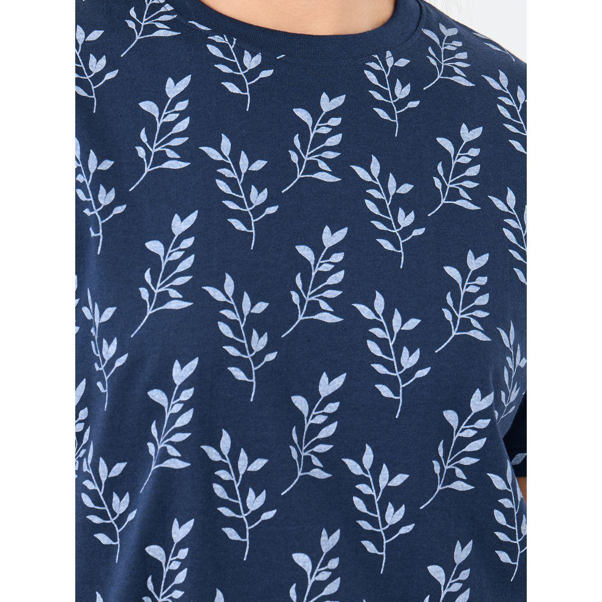 Styli Cotton Floral Dropped Shoulder T-Shirt and Pyjama Set-women-clothing-nightwear-pyjamas-longsets-image-4