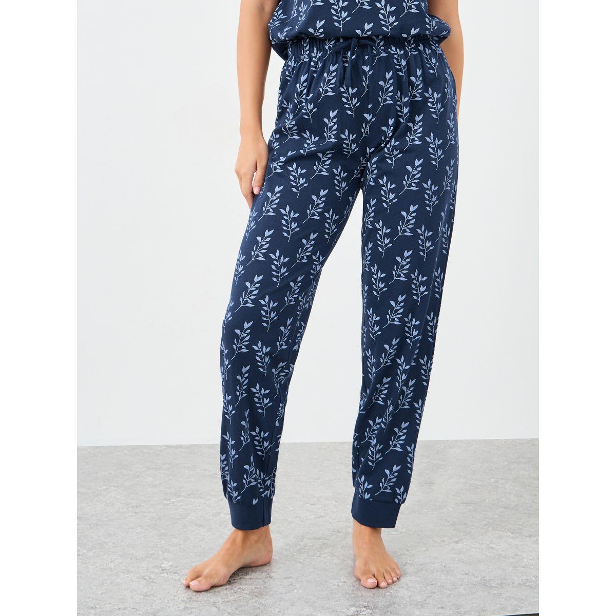 Styli Cotton Floral Dropped Shoulder T-Shirt and Pyjama Set-women-clothing-nightwear-pyjamas-longsets-image-6